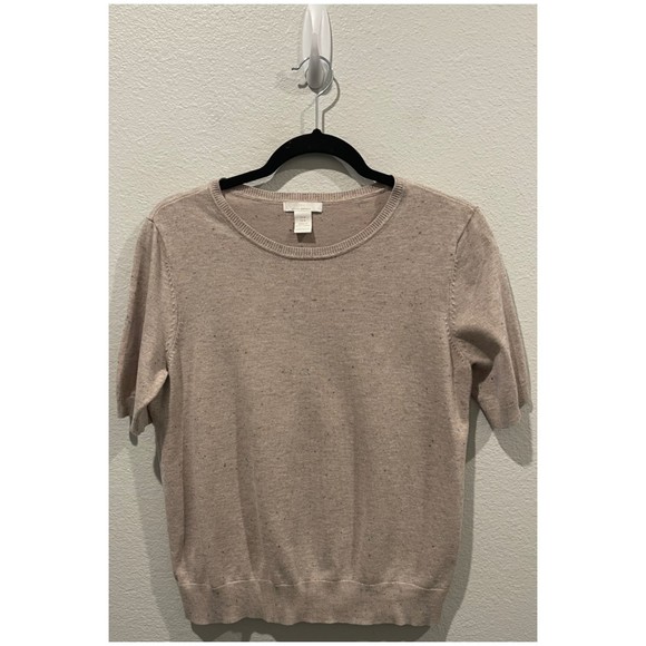 H&M Round Neck Short Sleeve Grey Sweater - Picture 1 of 4